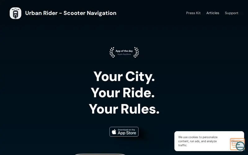 Screenshot of Urban Rider App