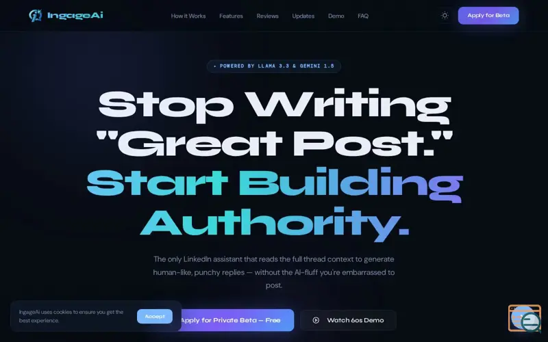 Screenshot of IngageAI