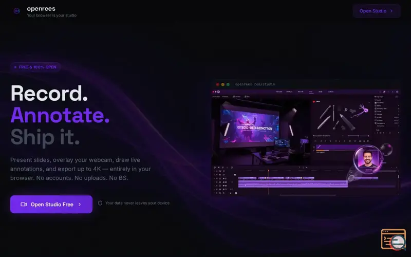 Screenshot of openrees