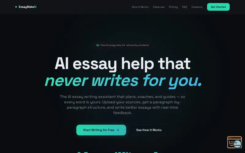 Screenshot of EssayMateAI