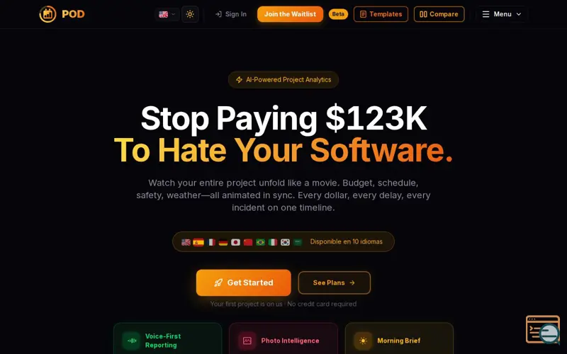 Screenshot of Plan of Day