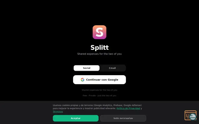 Screenshot of Splitt