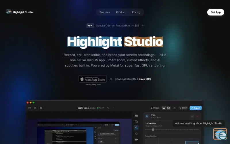 Screenshot of Highlight Studio