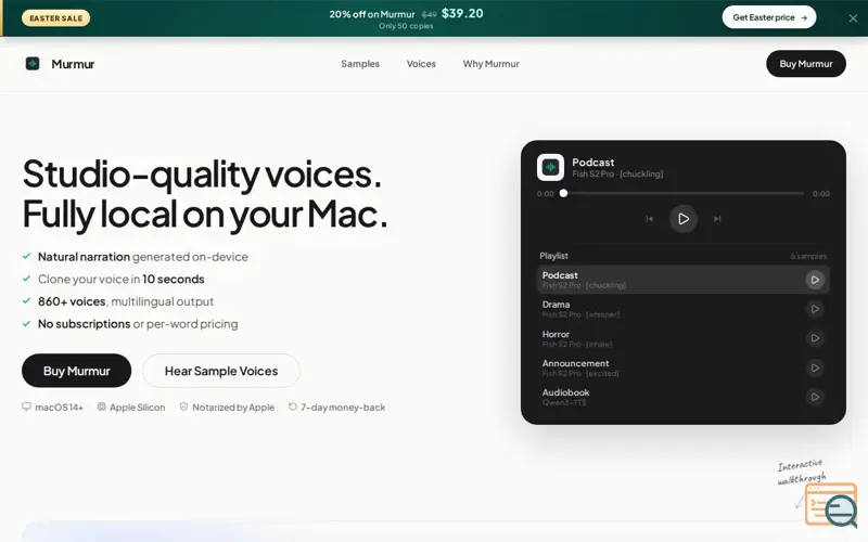 Screenshot of Murmur