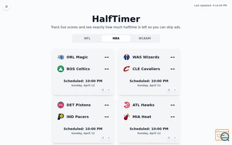 Screenshot of HalfTimer