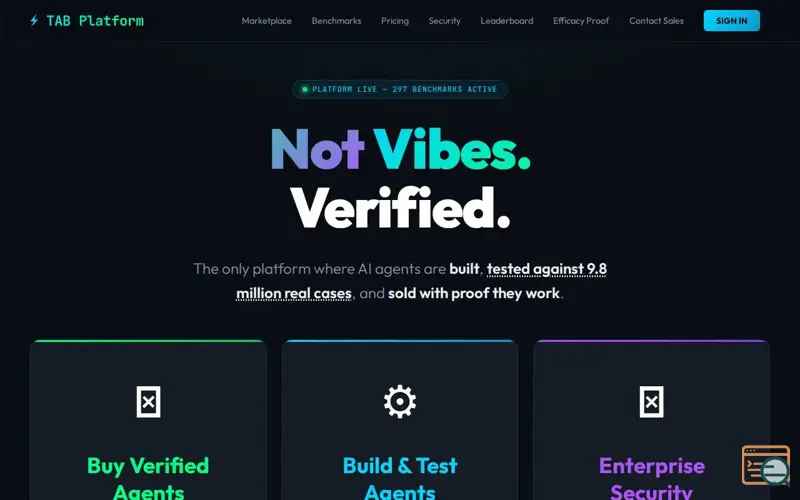 Screenshot of TAB Platform