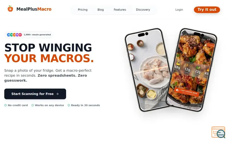 Screenshot of MealPlusMacro 