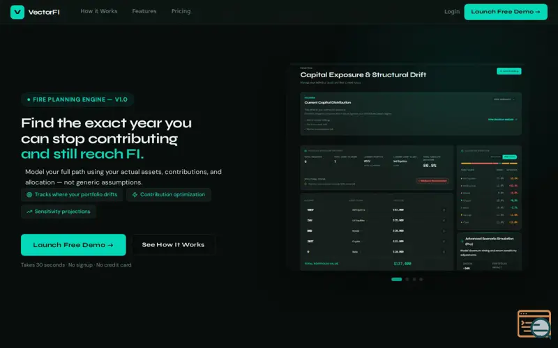 Screenshot of VectorFI