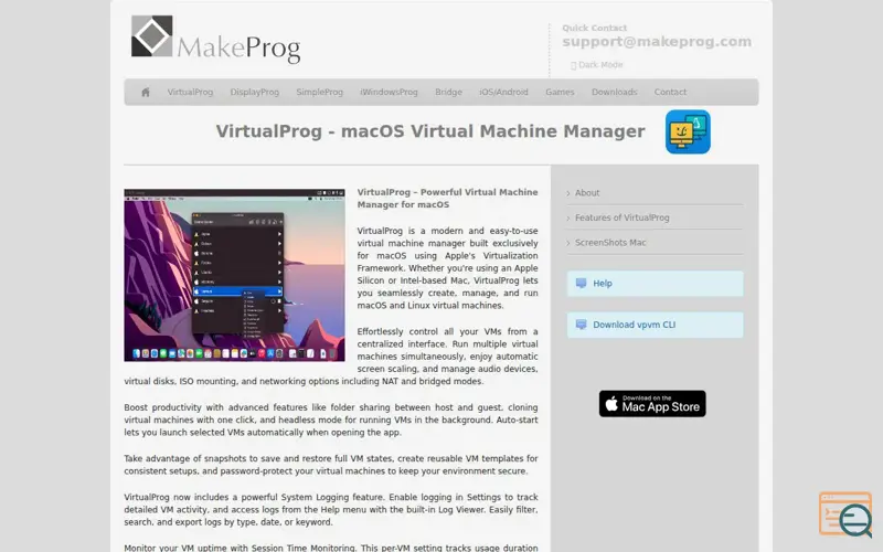 Screenshot of VirtualProg