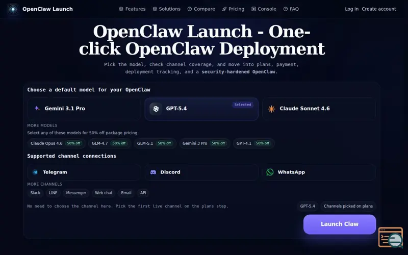 Screenshot of OpenClaw Launch