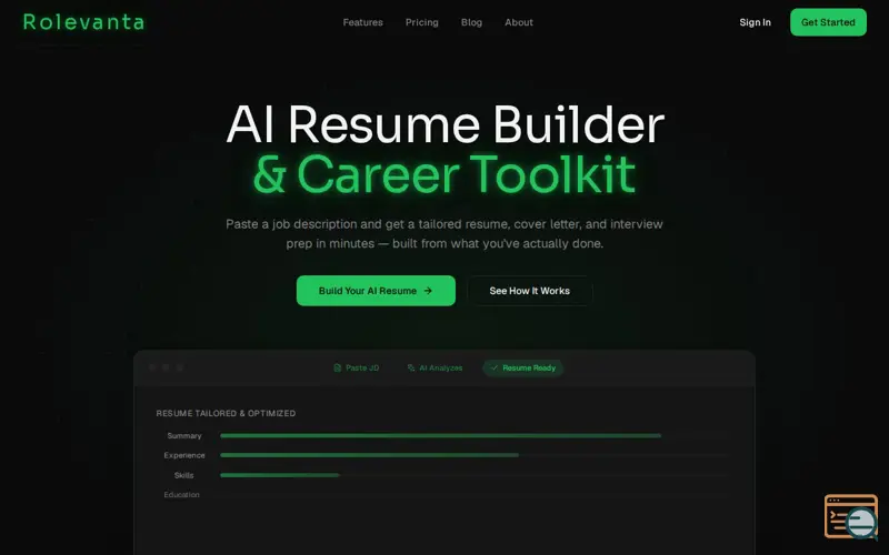 Screenshot of Rolevanta