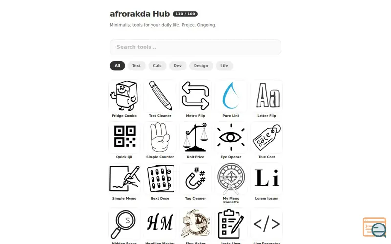 Screenshot of afrorakda Hub