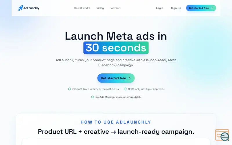 Screenshot of Adlaunchly