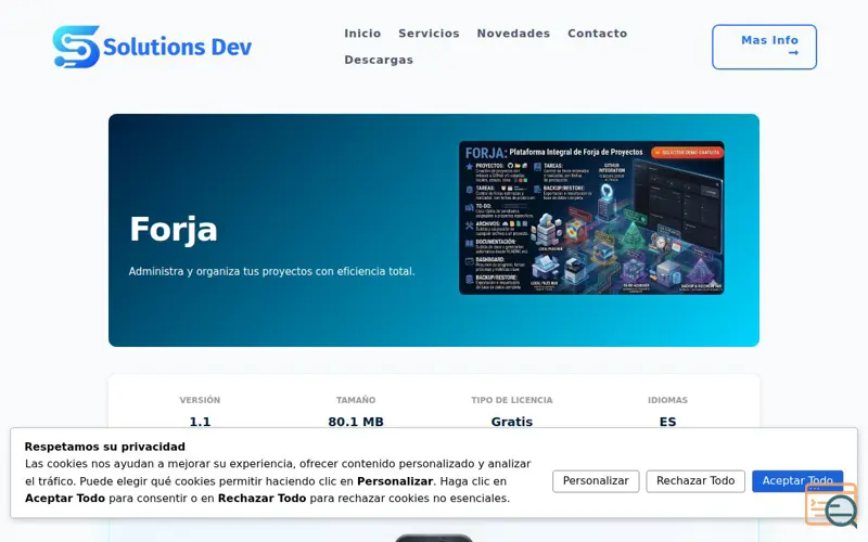 Screenshot of Solutions Dev