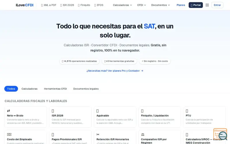 Screenshot of iLoveCFDI