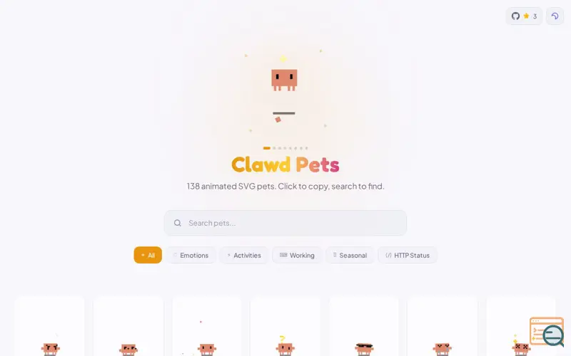 Screenshot of Clawd Pet