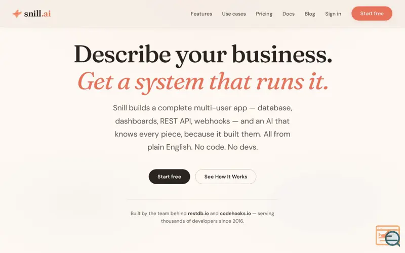 Screenshot of Snill.ai launched