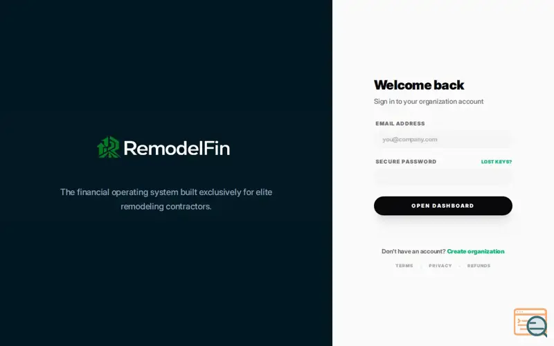 Screenshot of RemodelFin