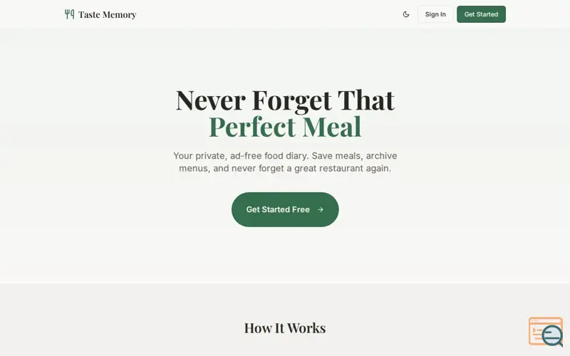 Screenshot of Taste Memory