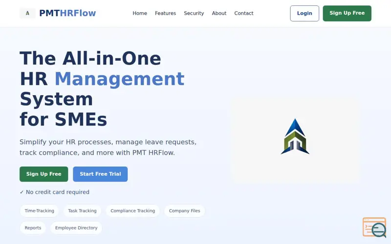 Screenshot of PMTHRFlow