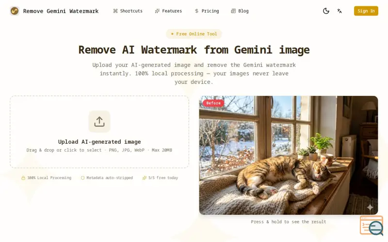 Screenshot of RemoveGeminiWatermark