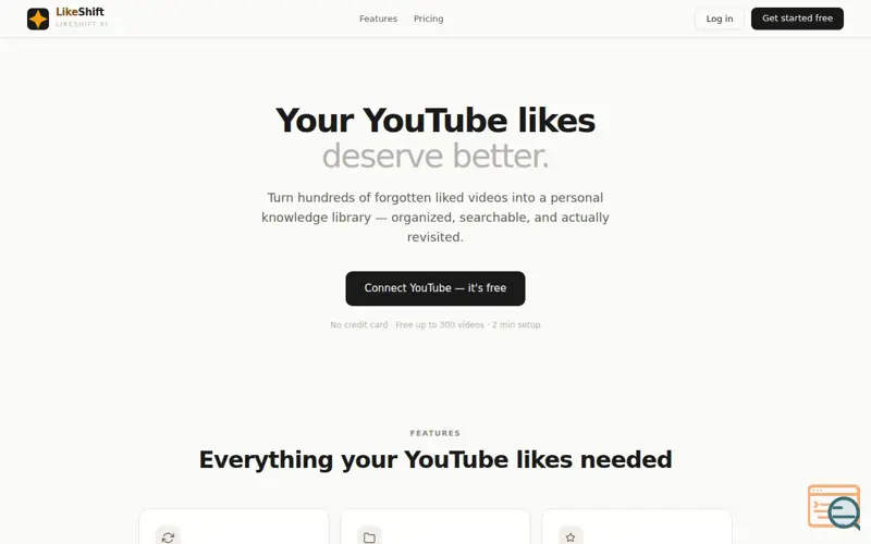 Screenshot of LikeShift