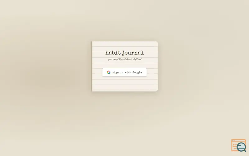 Screenshot of Habit Journal