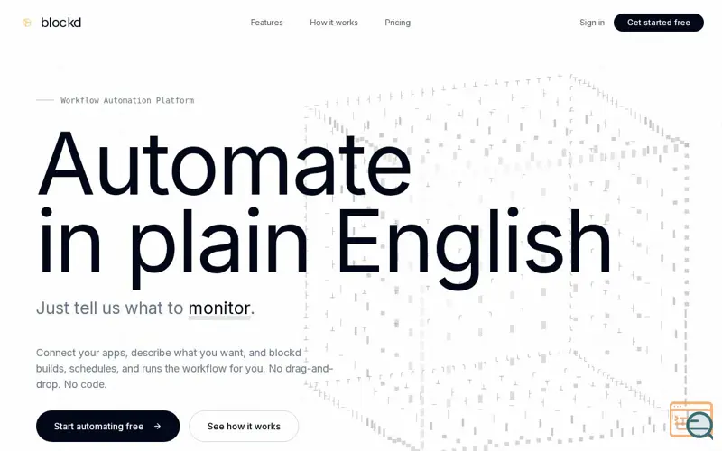 Screenshot of blockd