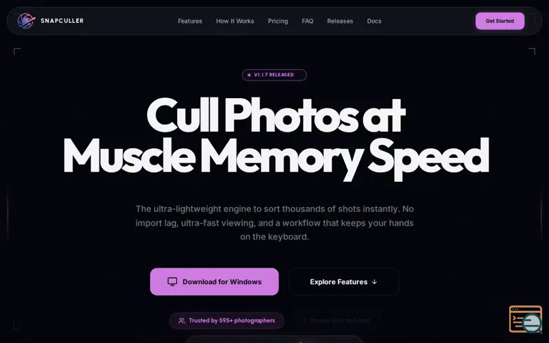Screenshot of SnapCuller