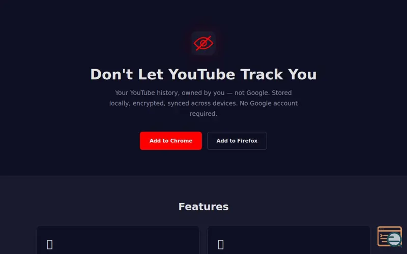 Screenshot of Don't Let YouTube Track You