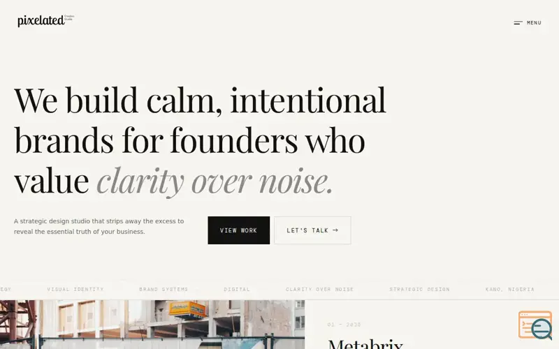 Screenshot of Branding Agency