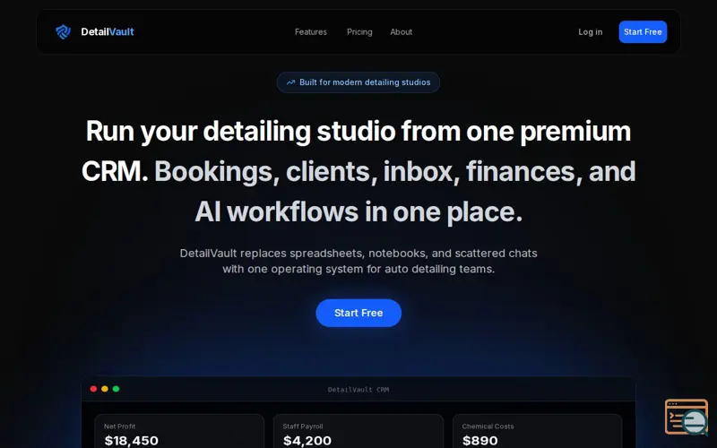 Screenshot of DetailVault