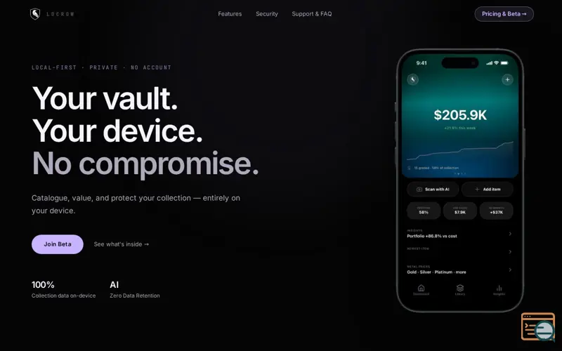 Screenshot of Locrow