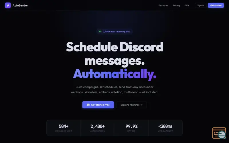 Screenshot of AutoSender