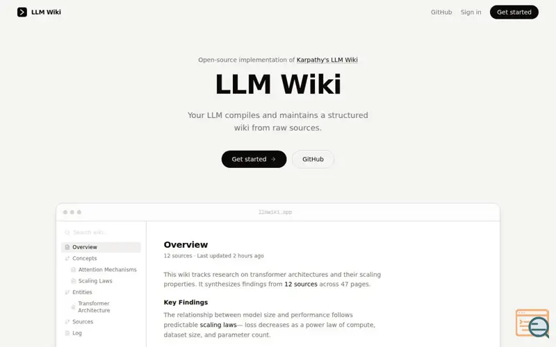 Screenshot of LLM Wiki