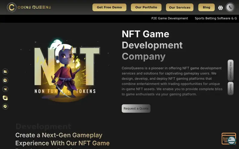 Screenshot of NFT Game Development