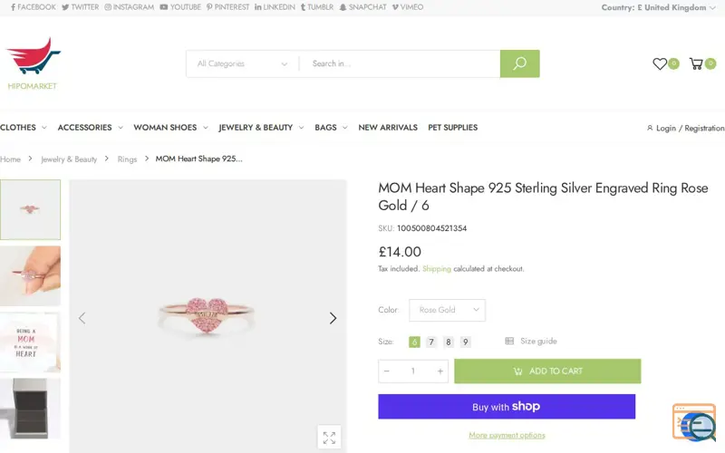 Screenshot of Hipomarket.shop