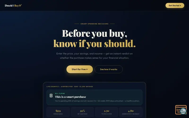 Screenshot of  Think to Buy