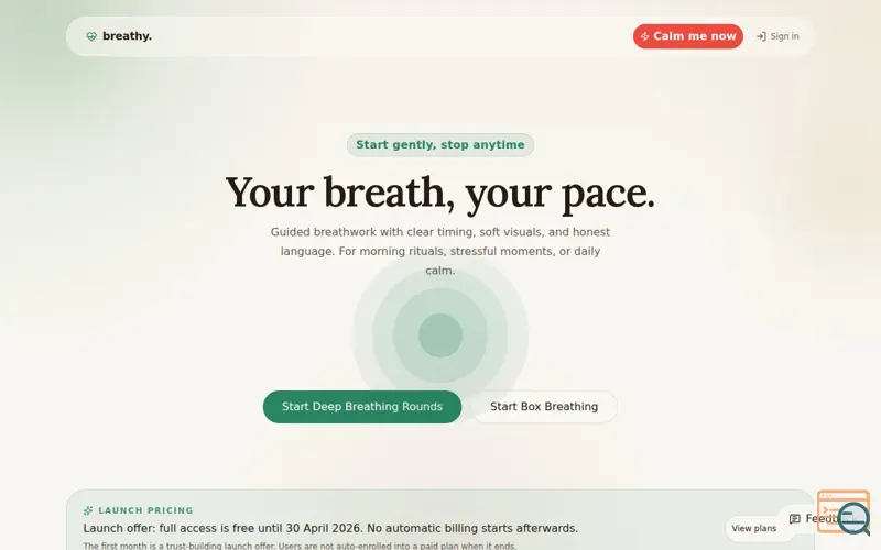 Screenshot of Breathy