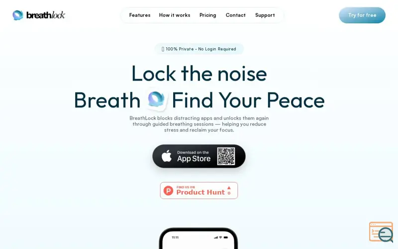 Screenshot of BreathLock — Lock Apps Until You Breathe