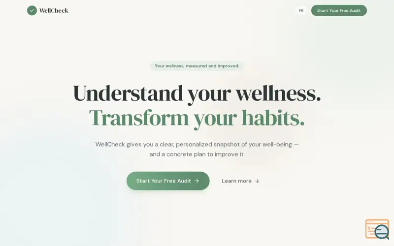 Screenshot of WellCheck 