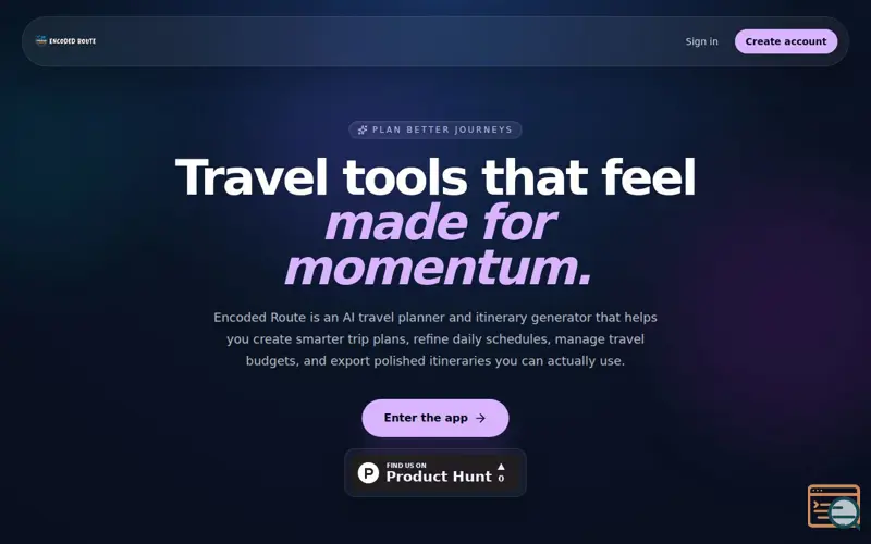 Screenshot of Encoded Route
