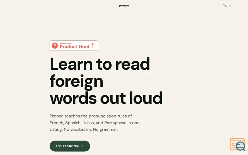 Screenshot of Pronvo