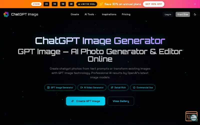 Screenshot of ChatGPT Image Generator