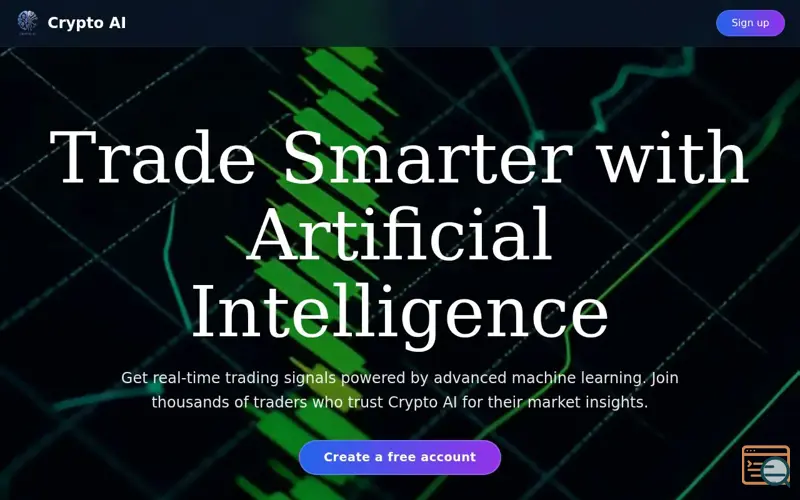 Screenshot of Crypto Ai, trade smarter.