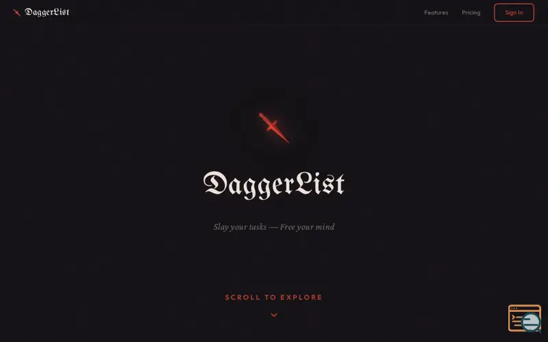 Screenshot of DaggerList