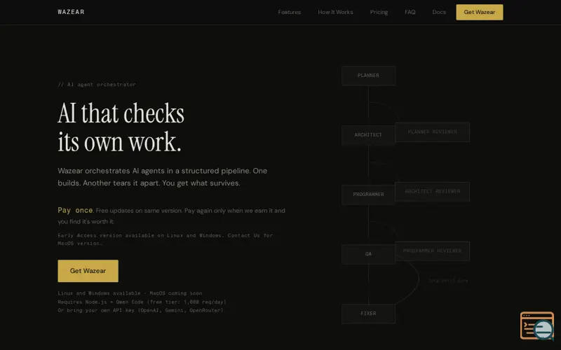 Screenshot of Wazear