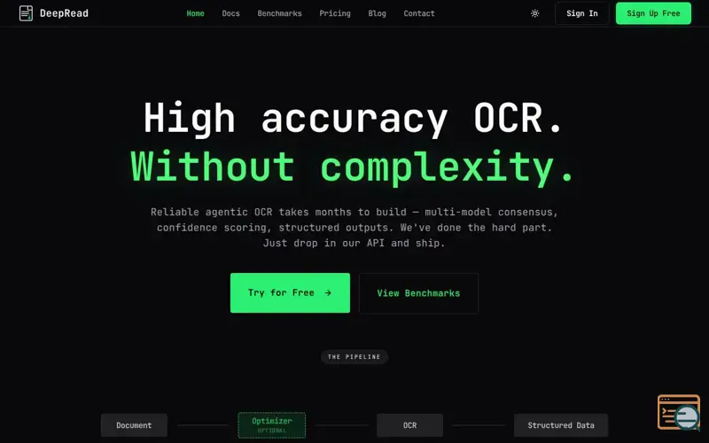 Screenshot of DeepRead