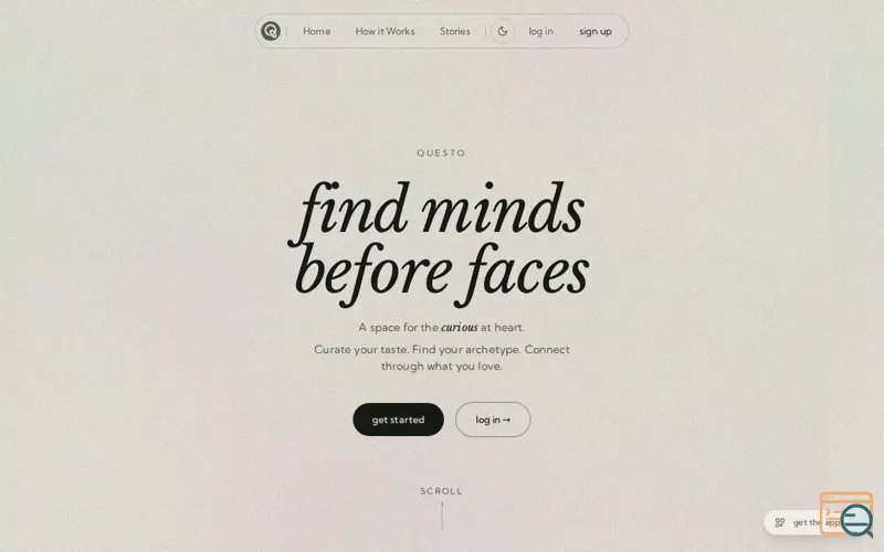 Screenshot of questo