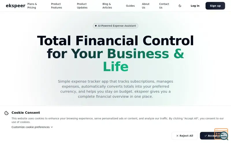 Screenshot of ekspeer